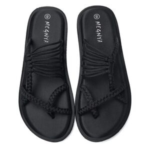 MEGNYA Yoga Mat Flip Flops for Women, Comfortable Foam Walking Sandals, 6